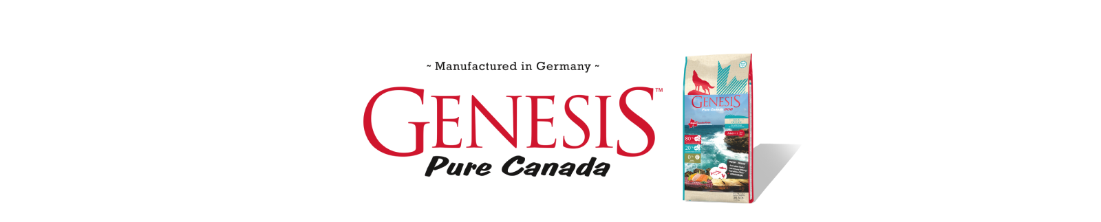 100% kornfritt hundefôr. Genesis Pure Canada hundefôr består av 80% kjøtt og 20% frukt.