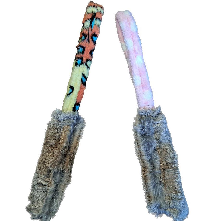 Soft Rabbit med kaninpels og håndtak - Top Pet Products